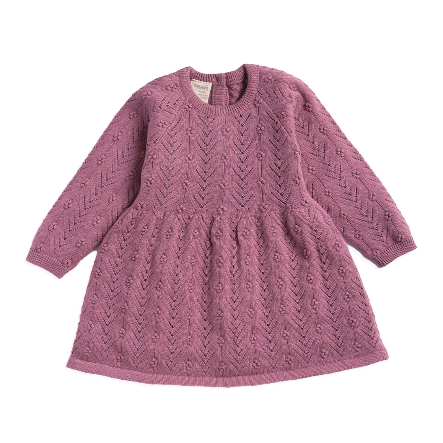 Tiny Twigs W23 Organic Berry Knit Dress Baby Rose