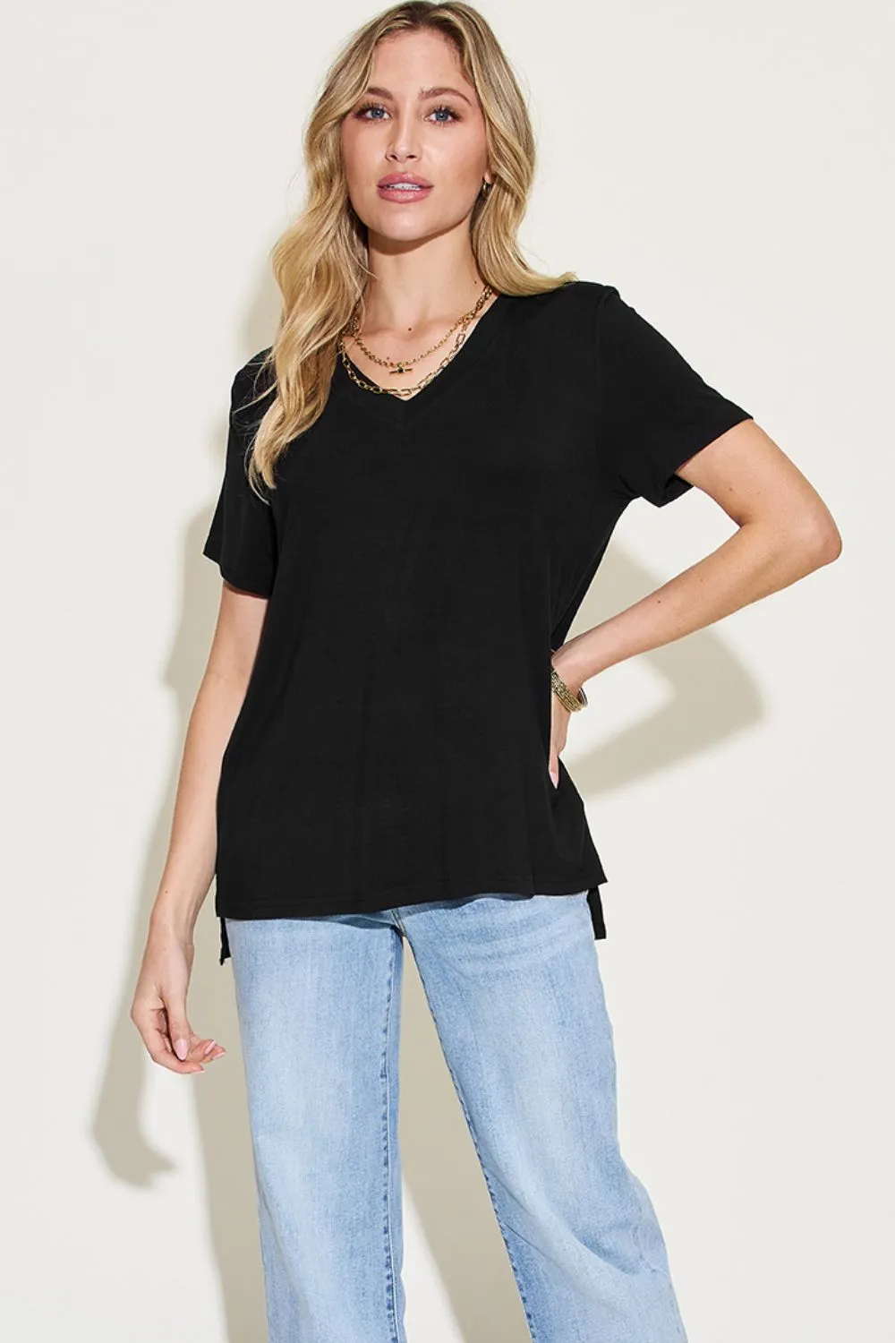 V-Neck High-Low Top [Online Exclusive]