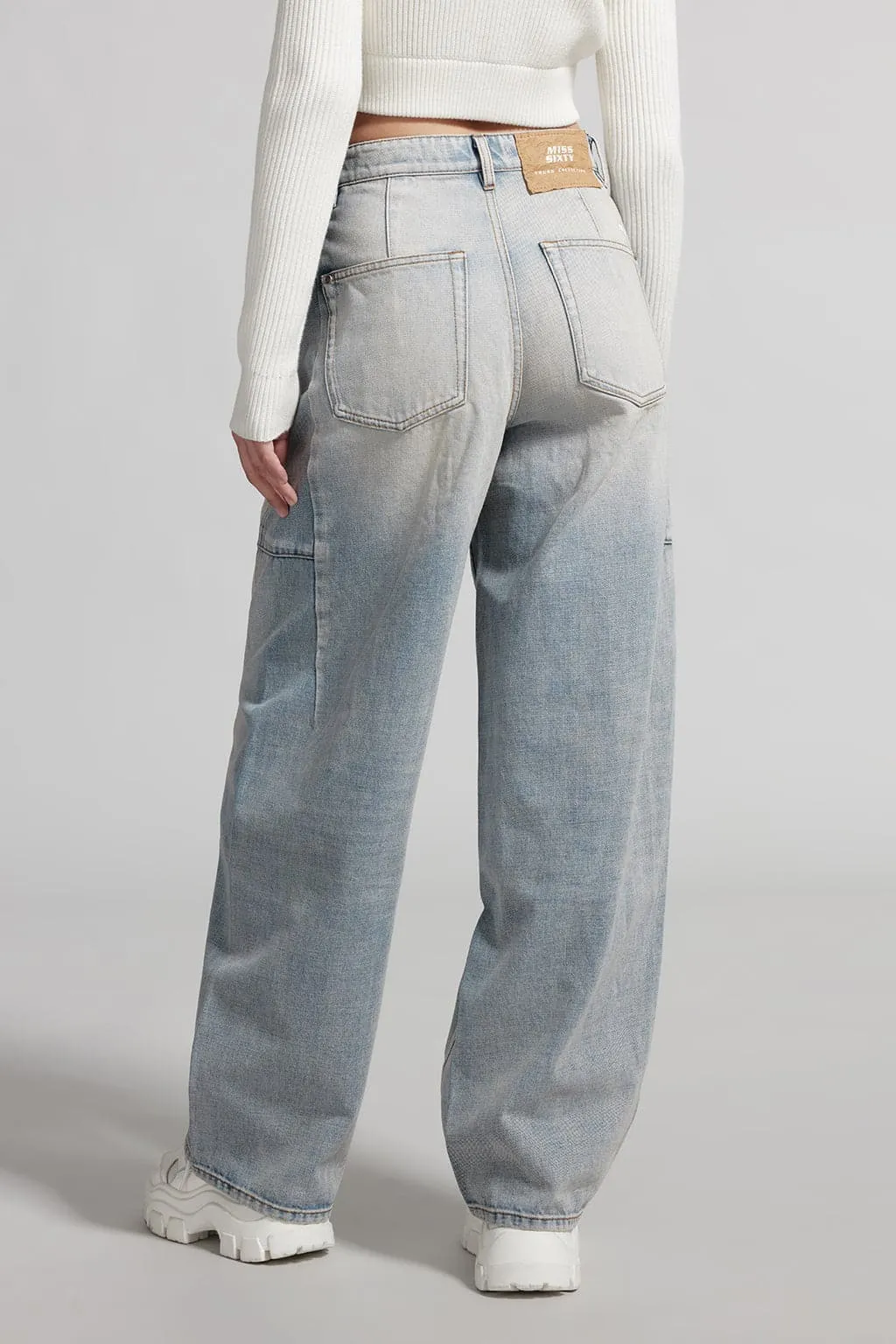 Vintage White Wide-Leg Jeans