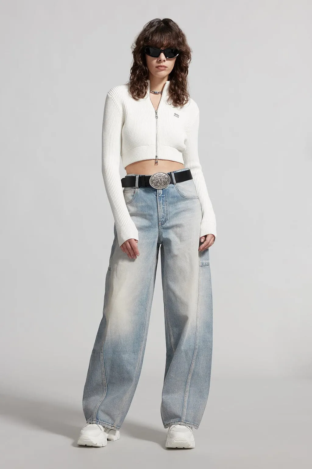 Vintage White Wide-Leg Jeans