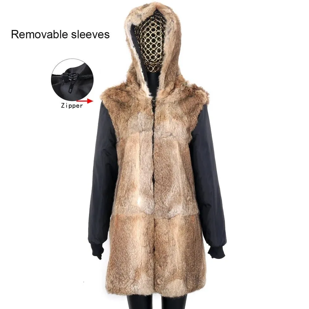 Waterproof Fur-Lined Winter Parkas for Women | Ethical & Warm Rabbit Fur | Hooded & Stylish