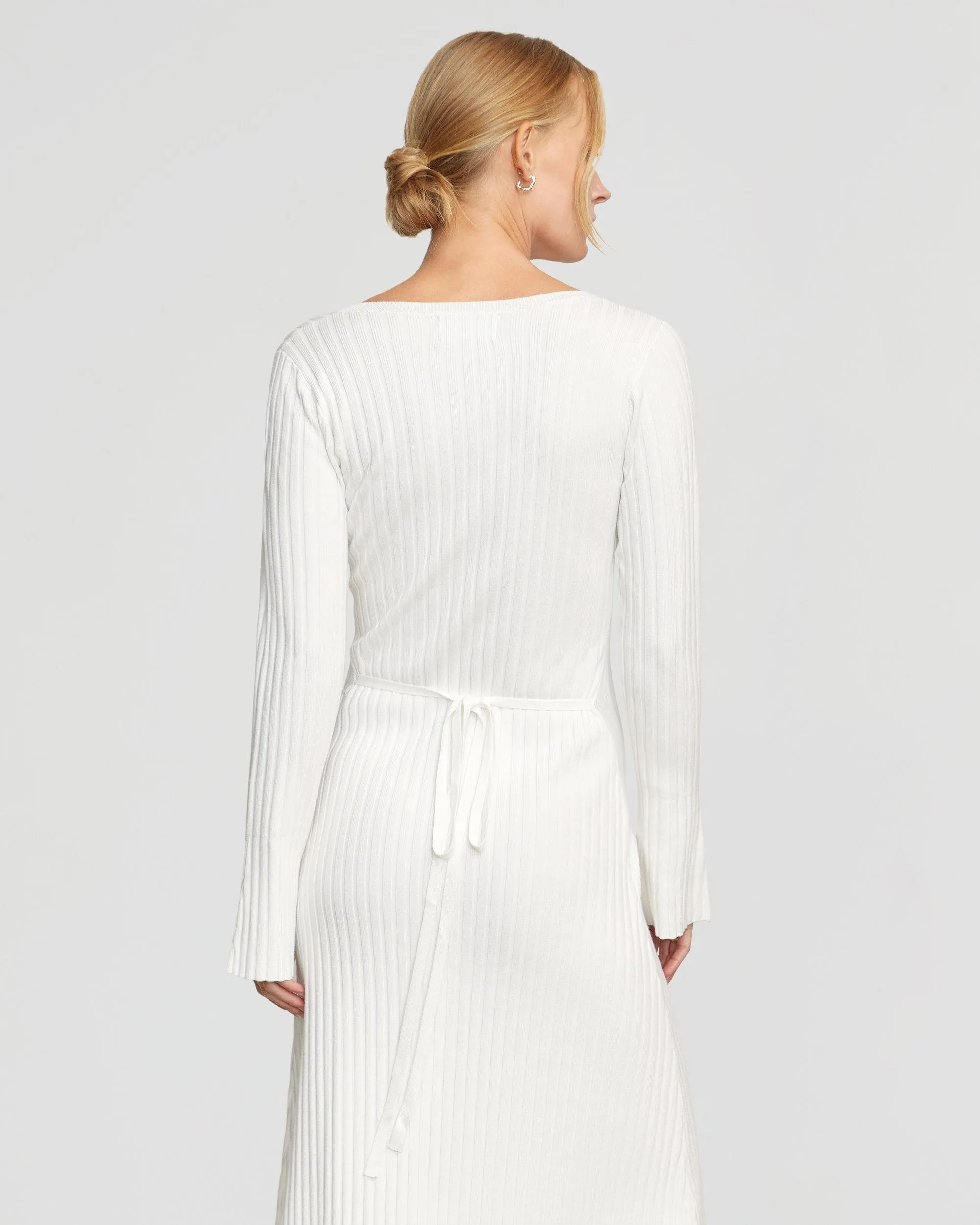 Wesley Ribbed V-Neck Sweater Dress