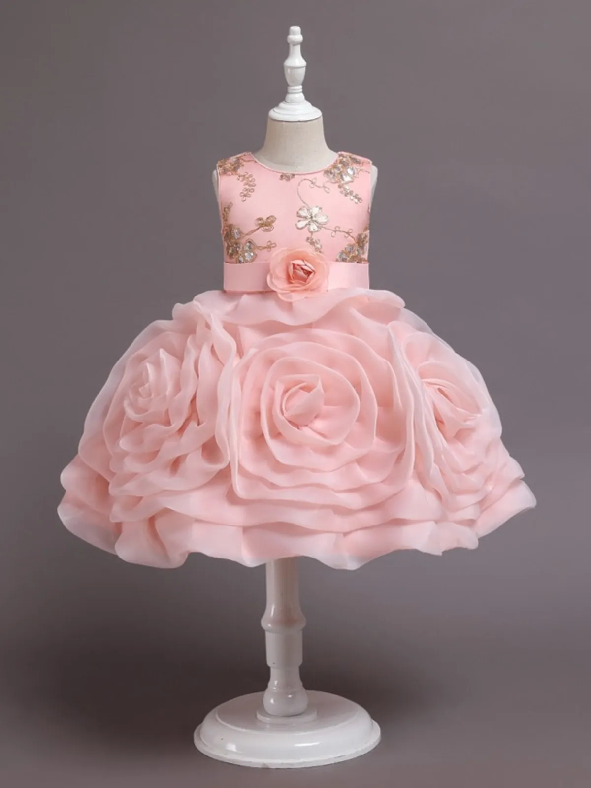 Winter Roses Shimmer Formal Dress