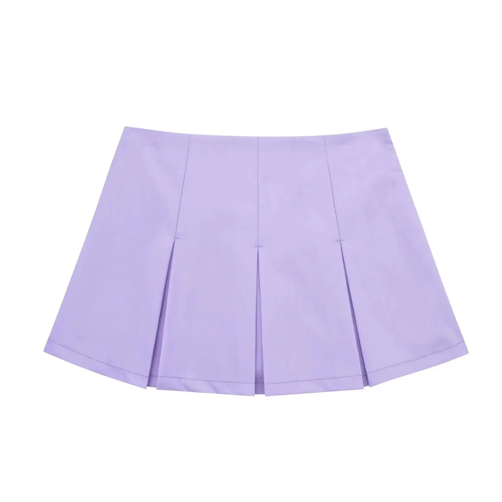 Women High Waist Wide Pleats Design Slim Shorts Skirts Female Side Zipper Culottes Hot Shorts Chic Pantalone Cortos P2576