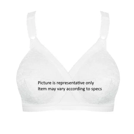 Women's White Cross-Your-Heart Style Bra