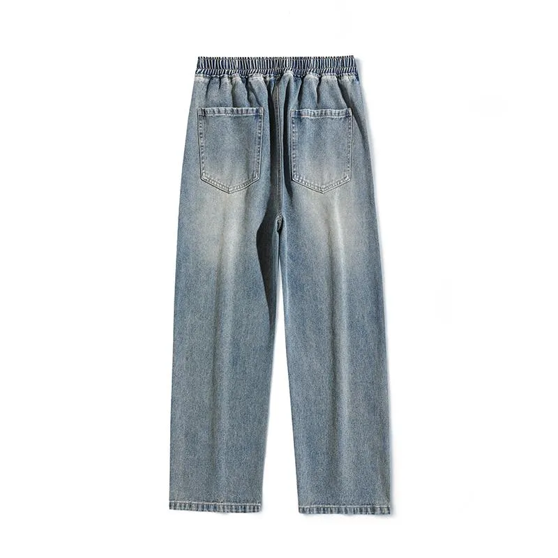 Worn-Out Look Washed Out Yellow Clay Retro Denim Jeans