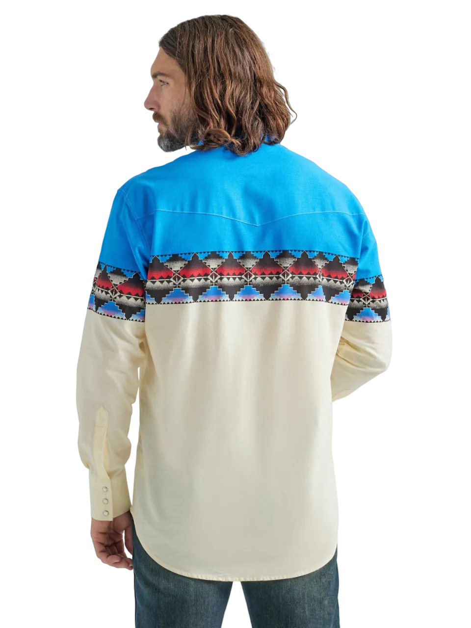 Wrangler Men's Checotah Multi Long Sleeve Western Snap Shirt