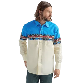 Wrangler Men's Checotah Multi Long Sleeve Western Snap Shirt