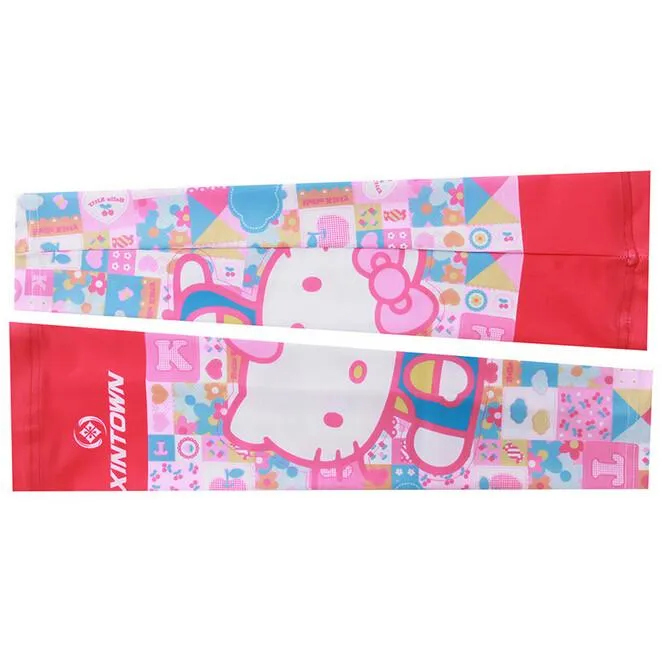 XINTOWN Red Cute Kitty Cycling Arm Warmers