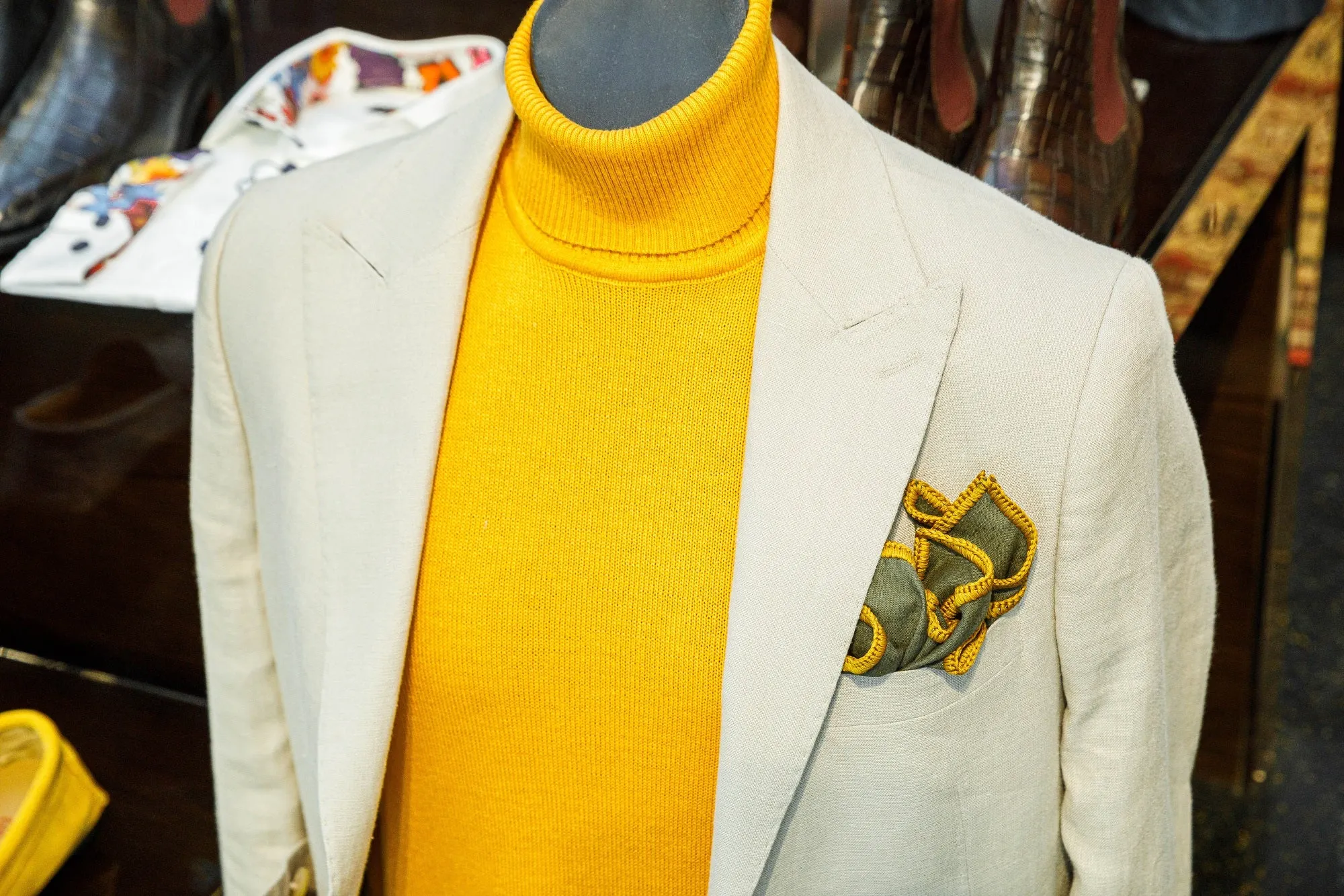 Yellow Turtleneck Sweater