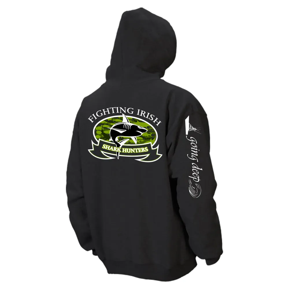 Youth Black Fighting Irish Shark Hunters  Pullover